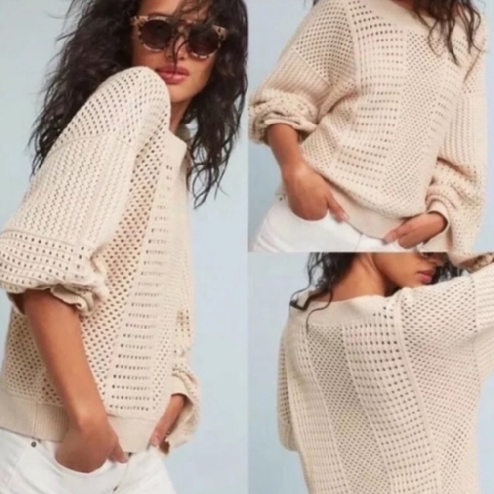 Moth Reese Open Knit Kimono Sweater  NWOT